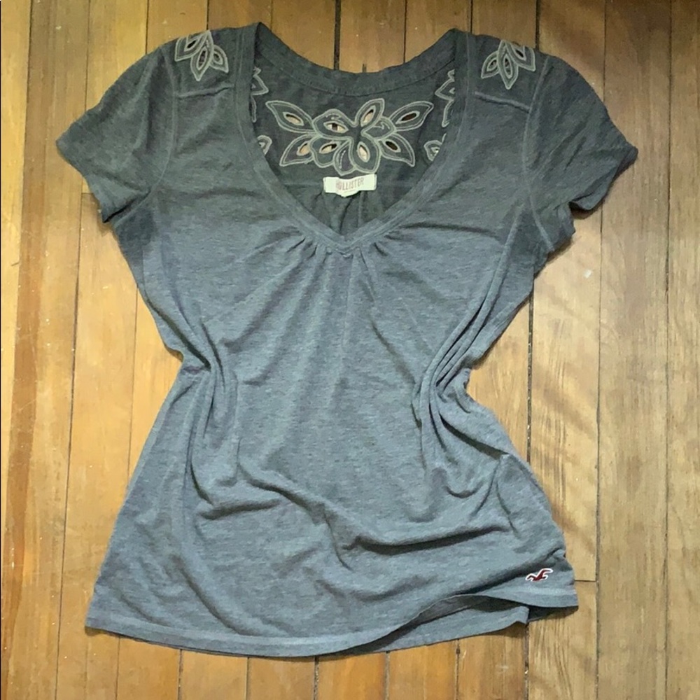 Embroidered floral top